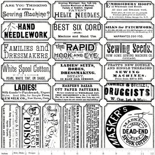 SCARY SCRAPS SCARY SEW LABELS WHITE
