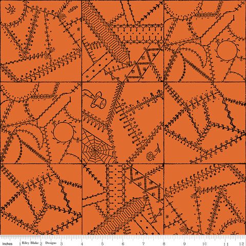 SCARY SCRAPS CRAZY PATCHWORK ORANGE