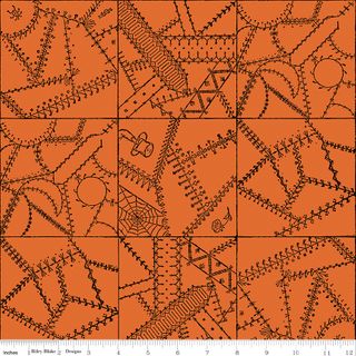 SCARY SCRAPS CRAZY PATCHWORK ORANGE