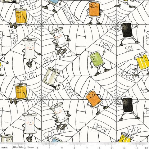 SCARY SCRAPS SPOOKY SPOOLS WHITE
