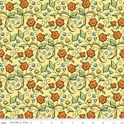 SCARY SCRAPS FALL FLORAL YELLOW