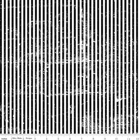 SCARY SCRAPS STRESSED STRIPES BLACK