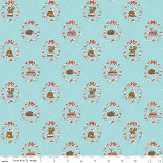 WHIMSICAL WOODLAND ANIMALS AQUA