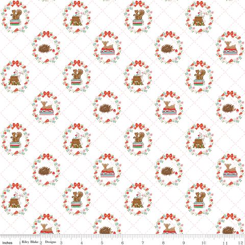 WHIMSICAL WOODLAND ANIMALS WHITE