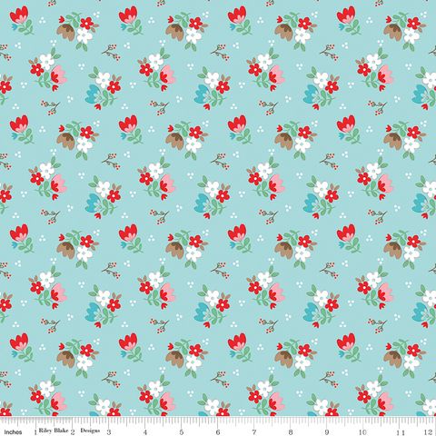 WHIMSICAL WOODLAND FLORAL AQUA