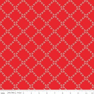 WHIMSICAL WOODLAND LATTICE RED
