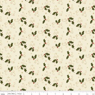 CHRISTMAS GREETINGS HOLLY CREAM