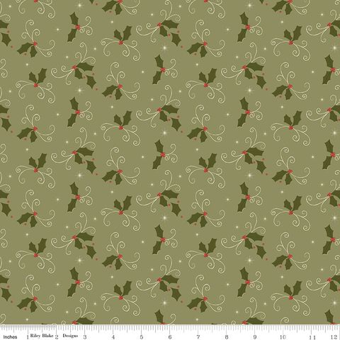 CHRISTMAS GREETINGS HOLLY SPRUCE