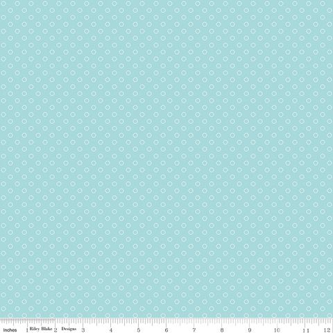 WHIMSICAL WOODLAND CIRCLE DOTS AQUA