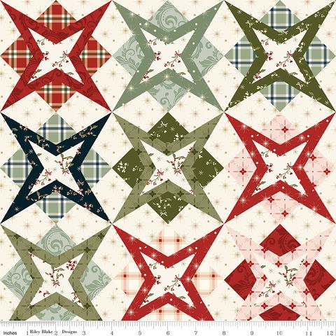 CHRISTMAS GREETINGS CHEATER PRINT MULTI