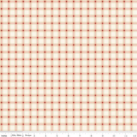 CHRISTMAS GREETINGS PLAID CREAM