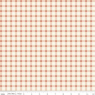 CHRISTMAS GREETINGS PLAID CREAM