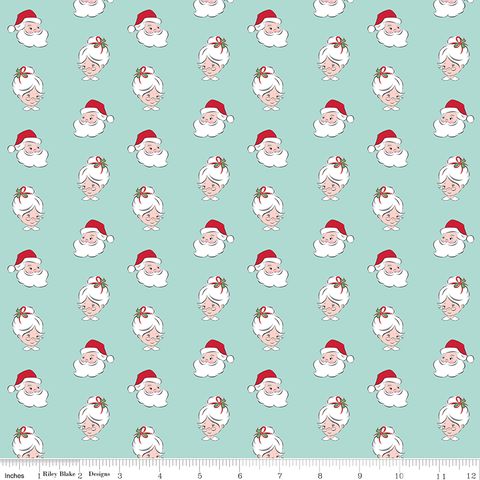 CLAUS & CO. SANTA HEADS BLUE