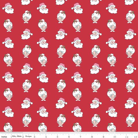CLAUS & CO. SANTA HEADS RED