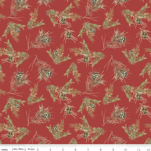 HOLIDAY SPIRIT PINECONES RED