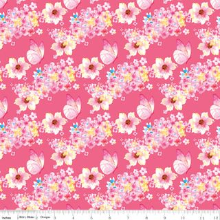 PAINTED PETALS BUTTERFLY FLORAL PINK