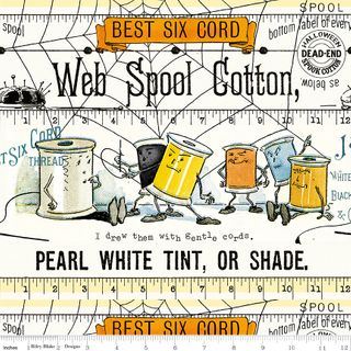 SCARY SCRAPS SCARY SPOOLS BORDER STRIPE WHITE