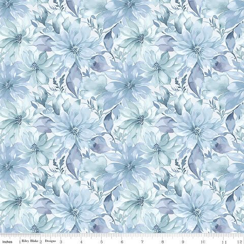 DAYBREAK ON THE PRAIRIE FLORAL BLUE