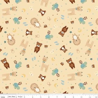 FLANNEL BABY BOY ANIMAL TOSS YELLOW