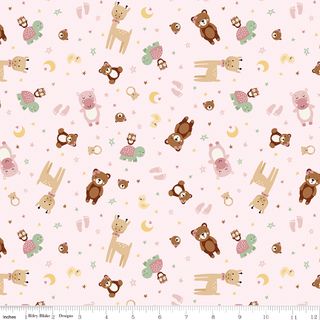 FLANNEL BABY GIRL ANIMAL TOSS PINK