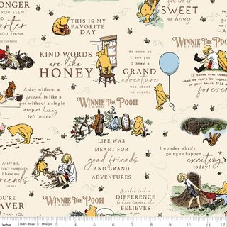 FLANNEL WINNIE THE POOH QUOTES CREAM