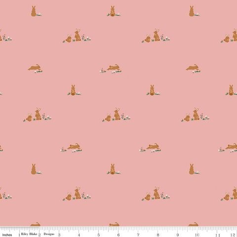 FLANNEL SWEET COTTON TALES FLOPSY FIELDS PINK