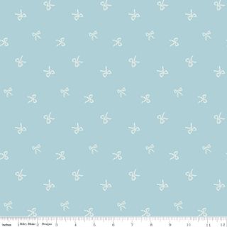 FLANNEL SWEET COTTON TALES BOWS BLUE