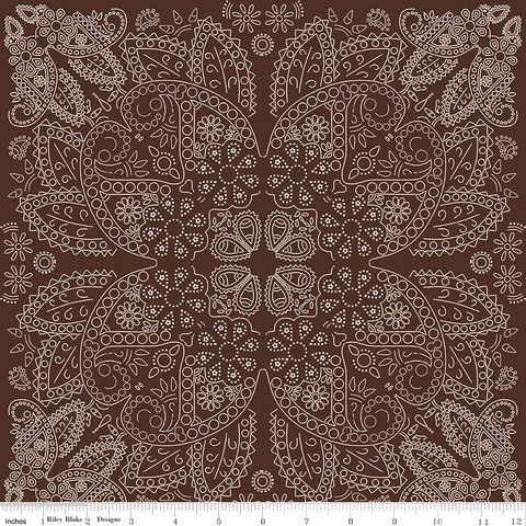 FLANNEL COWBOYS BANDANA BROWN