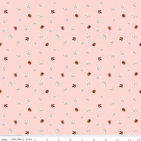 FLANNEL MEADOW MOMENTS LADYBUGS PINK