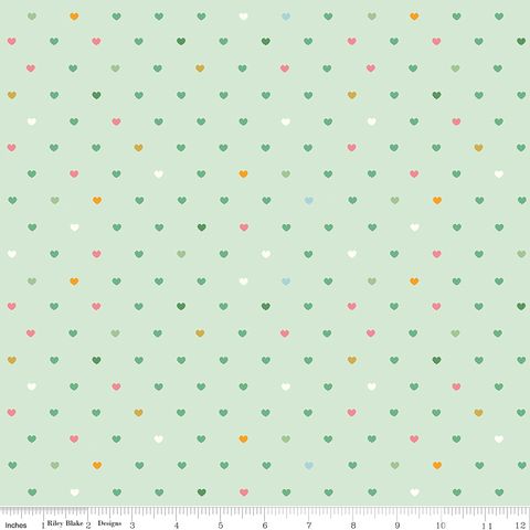 FLANNEL MEADOW SERENDIPITY 2 HEARTS MINT