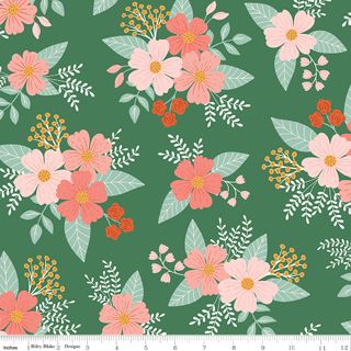 FLANNEL MEADOW MOMENTS FLORAL GREEN