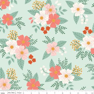 FLANNEL MEADOW MOMENTS FLORAL MINT