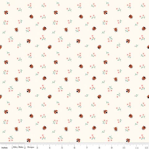 FLANNEL MEADOW MOMENTS LADYBUGS CREAM