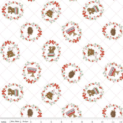 WHIMSICAL WOODLAND 107/108" WIDE BACK TOSSED ANIMA