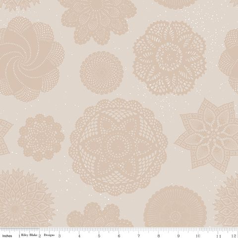 CORRESPONDENCE 107/108" WIDE BACK DOILIES LATTE