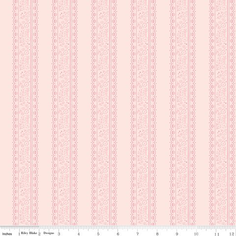 SWEET PINK FLORAL STRIPES BLUSH