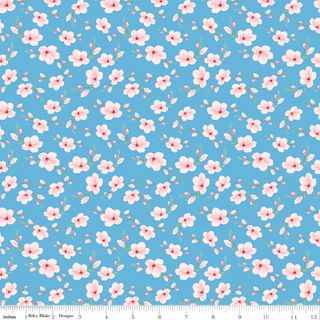 PAINTED PETALS BLOSSOMS BLUE