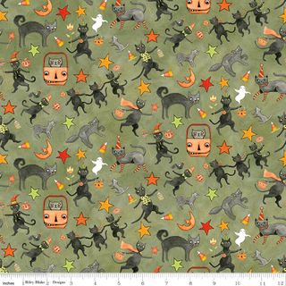 SPOOKY CATS GREEN