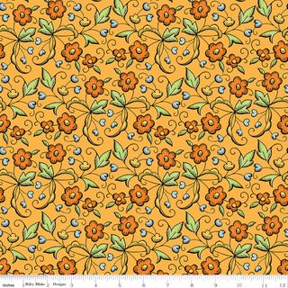 SCARY SCRAPS FALL FLORAL ORANGE