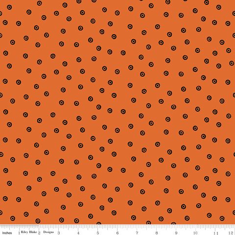 SCARY SCRAPS DRESS DOTS ORANGE