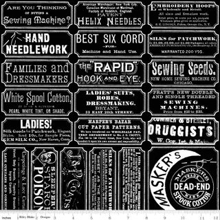 SCARY SCRAPS SCARY SEW LABELS BLACK