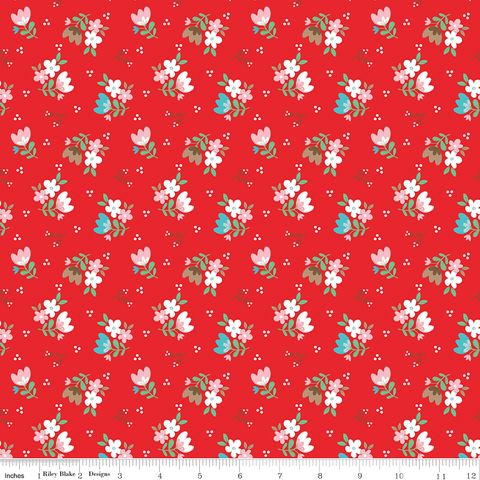 WHIMSICAL WOODLAND FLORAL RED