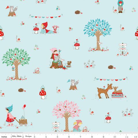 WHIMSICAL WOODLAND MAIN AQUA
