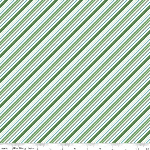 CLAUS & CO. CANDY CANE STRIPES GREEN