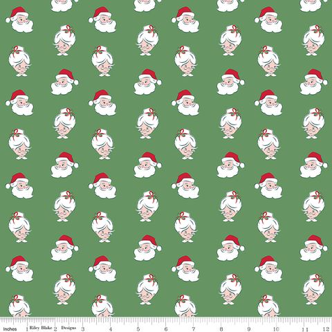 CLAUS & CO. SANTA HEADS GREEN