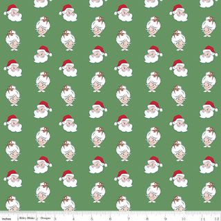 CLAUS & CO. SANTA HEADS GREEN
