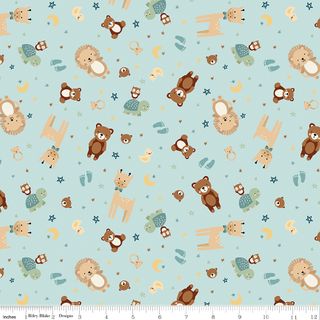 FLANNEL BABY BOY ANIMAL TOSS BLUE