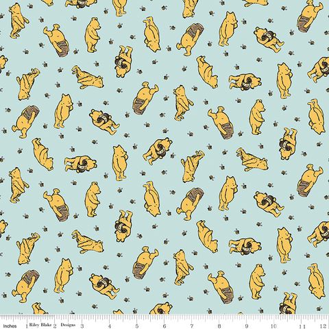 FLANNEL WINNIE THE POOH TOSS BLUE