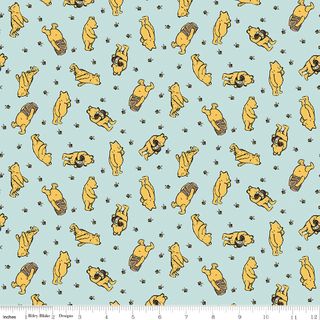 FLANNEL WINNIE THE POOH TOSS BLUE