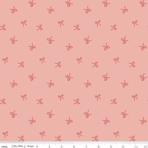 FLANNEL SWEET COTTON TALES BOWS PINK